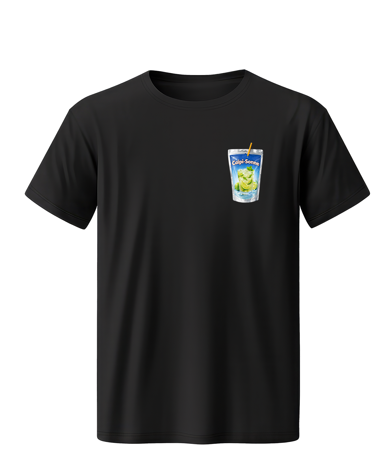 Caipi-Sonne T-Shirt – Kleiner Brustprint | Lustiges Cocktail Shirt | KoalaPrint