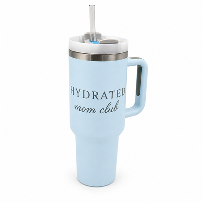 Hydrated Mom Club – Edelstahl Thermobecher 40oz mit Gravur