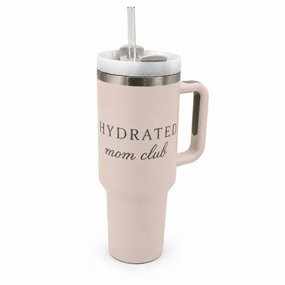 Hydrated Mom Club – Edelstahl Thermobecher 40oz mit Gravur