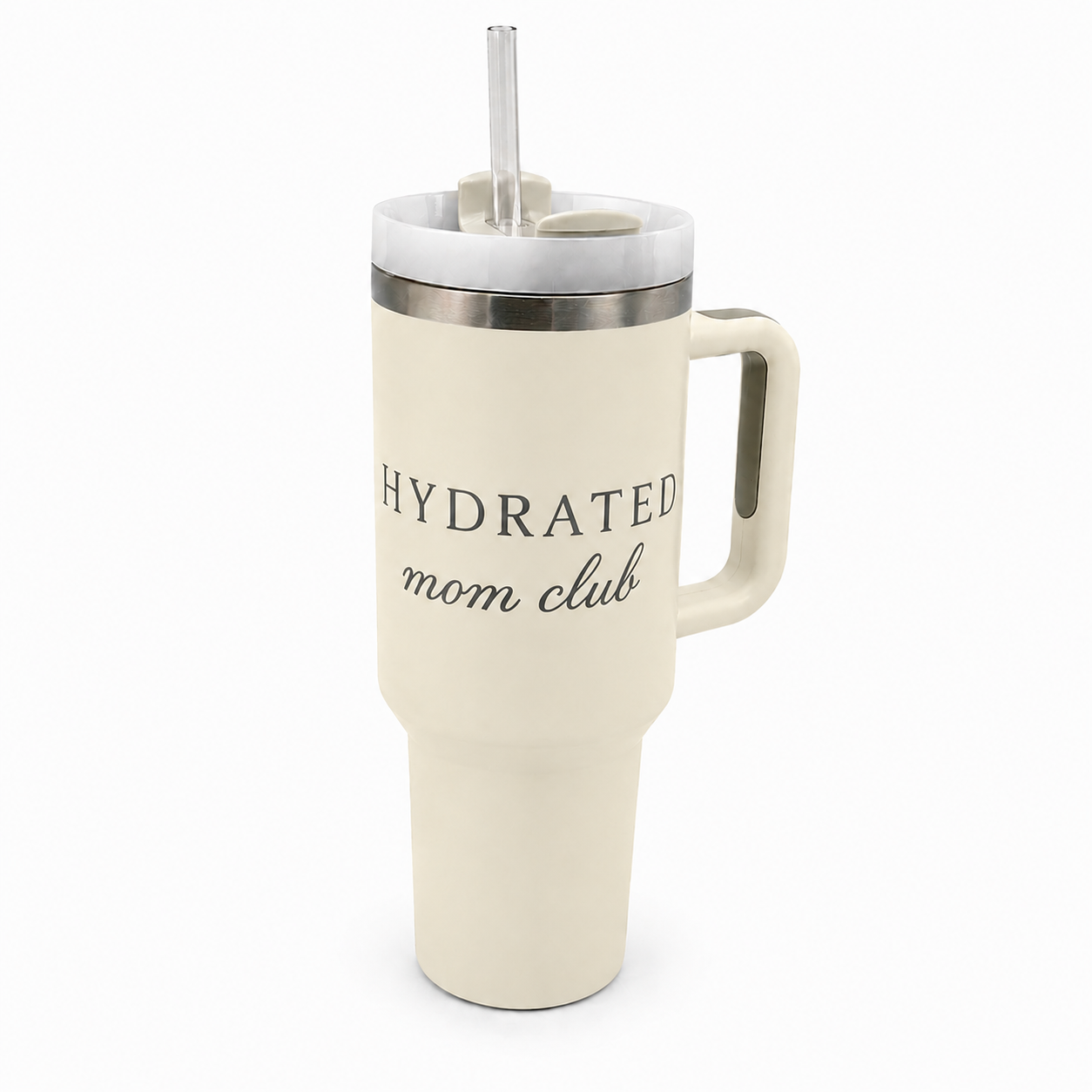 Hydrated Mom Club – Edelstahl Thermobecher 40oz mit Gravur