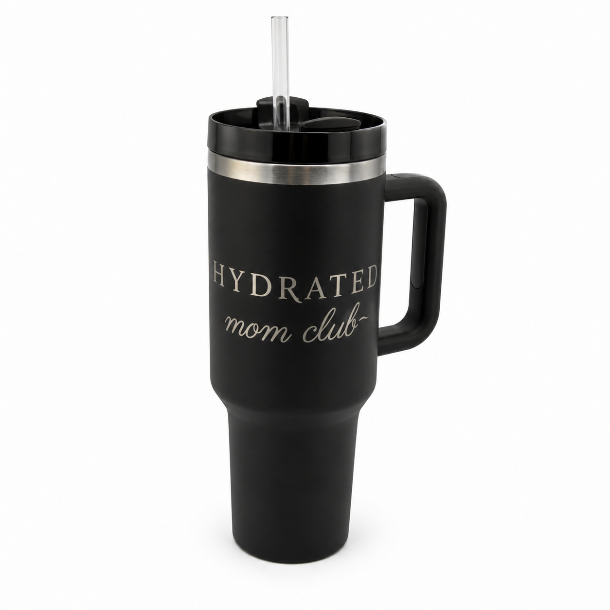 Hydrated Mom Club – Edelstahl Thermobecher 40oz mit Gravur
