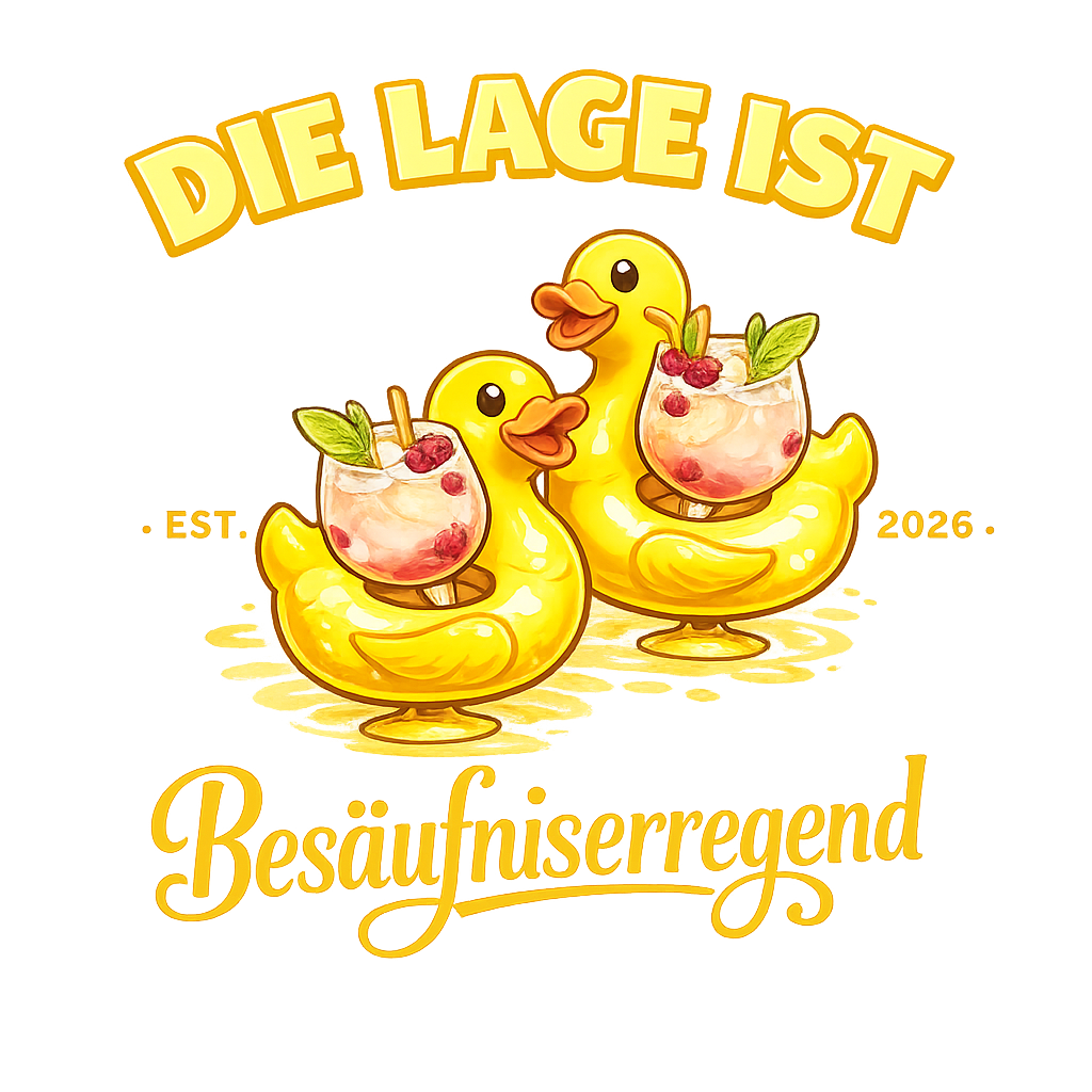 Die Lage ist besäufniserregend – Shirt mit Backprint 2026