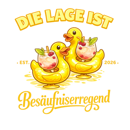 Die Lage ist besäufniserregend – Shirt mit Backprint 2026