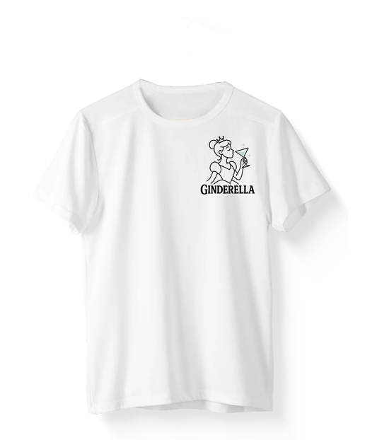 GINDERELLA T-Shirt – Lustiges Party Shirt mit Cocktail Motiv