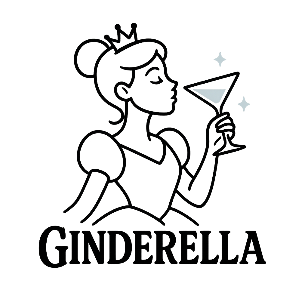 GINDERELLA T-Shirt – Lustiges Party Shirt mit Cocktail Motiv