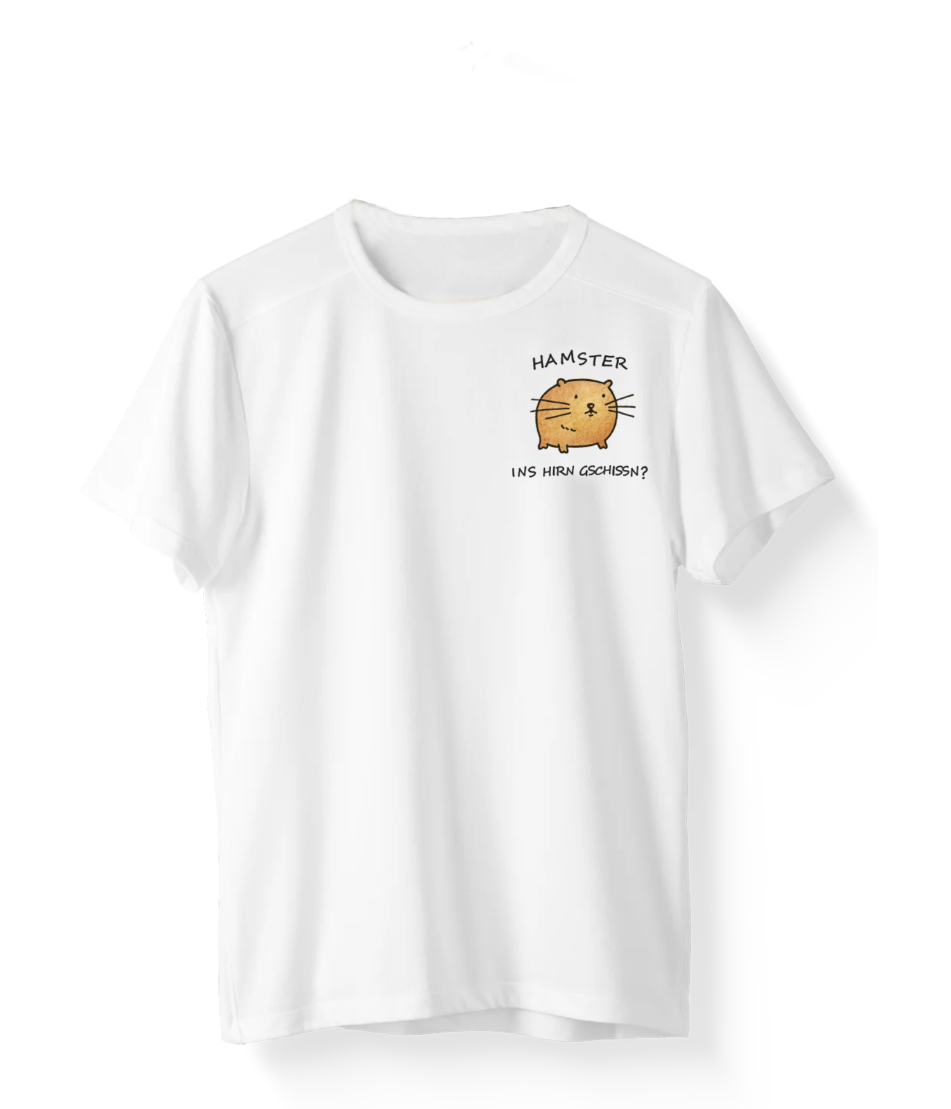 Shirt - Hamster ins Hirn geschissen? – Minimal Line-Art Fun T-Shirt | Unisex