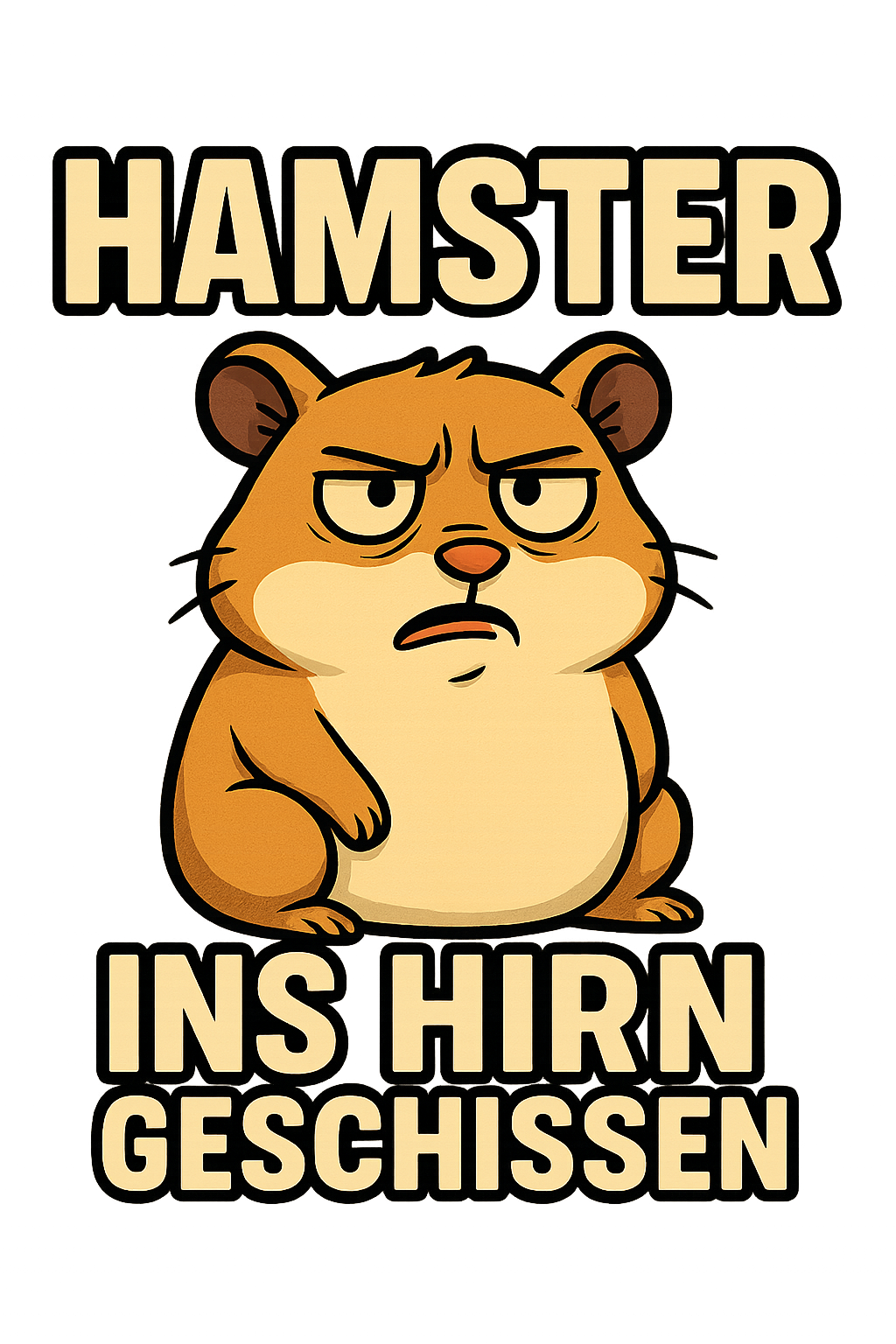 Shirt - Hamster ins Hirn geschissen