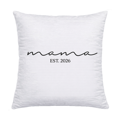 Mama EST. 2026 Kissen – Geschenk für werdende Mütter | Minimalistisches Deko Kissen | KoalaPrint