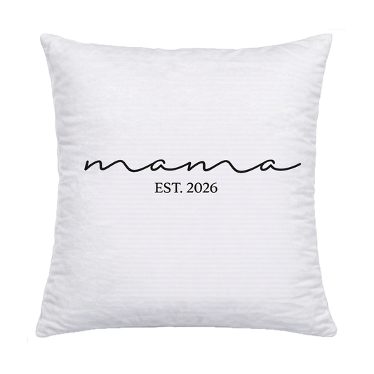 Mama EST. 2026 Kissen – Geschenk für werdende Mütter | Minimalistisches Deko Kissen | KoalaPrint