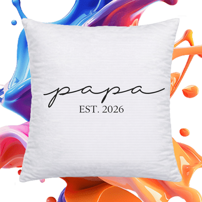 Papa EST. 2026 Kissen – Geschenk für werdende Väter | Minimalistisches Deko Kissen | KoalaPrint