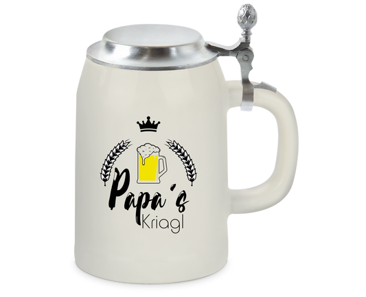 Krug - Papa´sKriagl mit Deckel