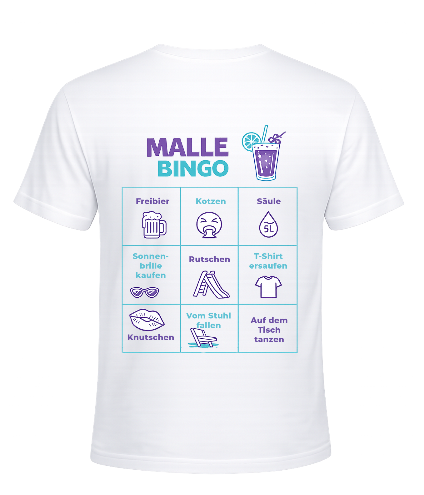 Malle Bingo Shirt – Mallorca Party Backprint 2026