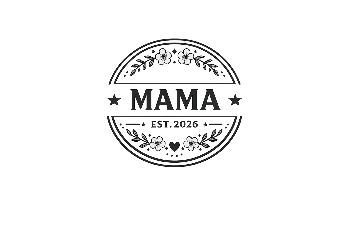 Mama EST. 2026 Emblem Shirt – Elegantes Geschenk für werdende Mamas | KoalaPrint