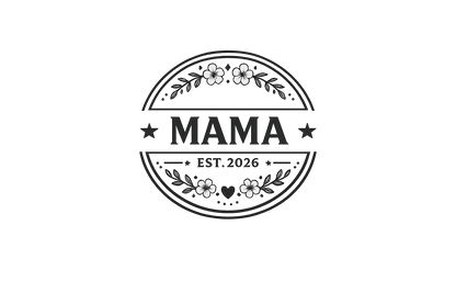 Mama EST. 2026 Emblem Shirt – Elegantes Geschenk für werdende Mamas | KoalaPrint