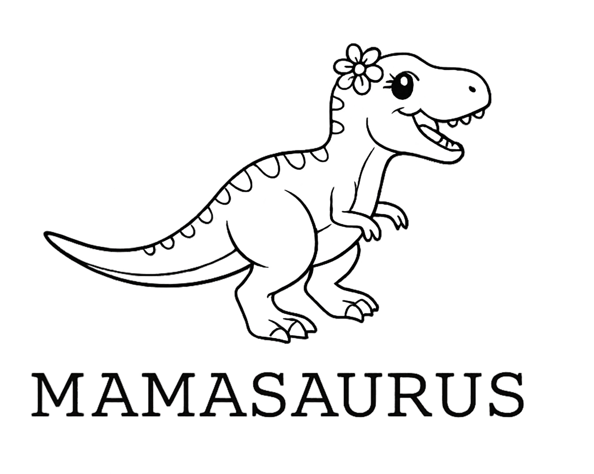 MAMASAURUS Shirt – Lustiges Dino T-Shirt für Mama | Geschenkidee zum Muttertag | KoalaPrint