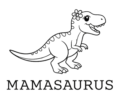 MAMASAURUS Shirt – Lustiges Dino T-Shirt für Mama | Geschenkidee zum Muttertag | KoalaPrint