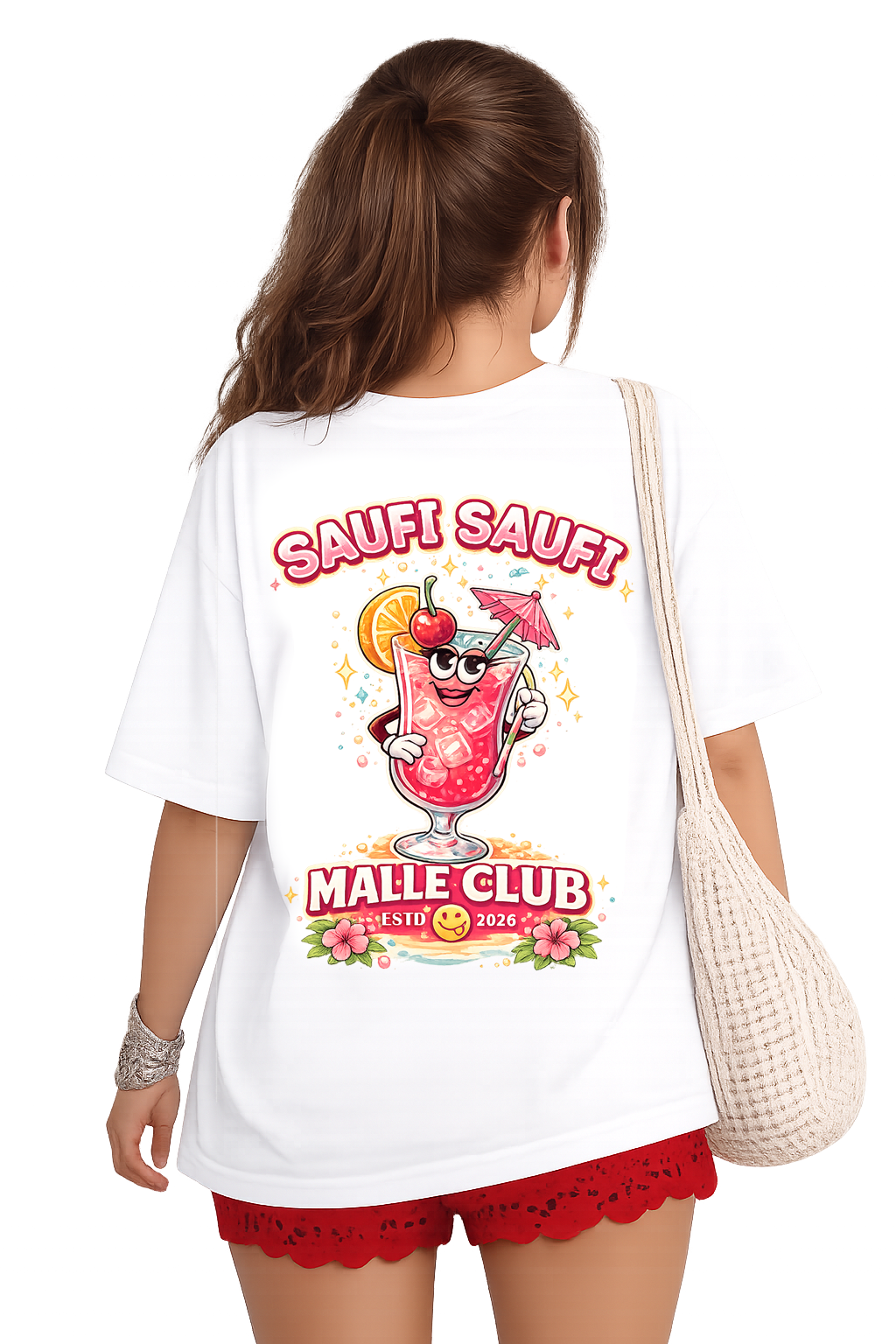 SAUFI SAUFI – MALLE CLUB 2026 Shirt - Girls Edition | Mallorca Party Shirt mit Backprint