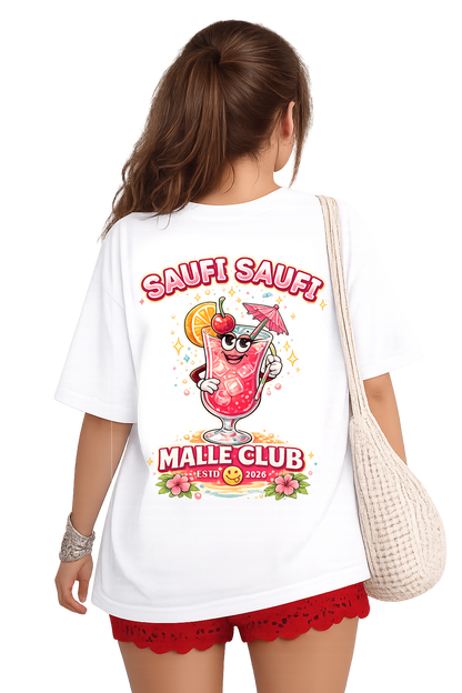 SAUFI SAUFI – MALLE CLUB 2026 Shirt - Girls Edition | Mallorca Party Shirt mit Backprint