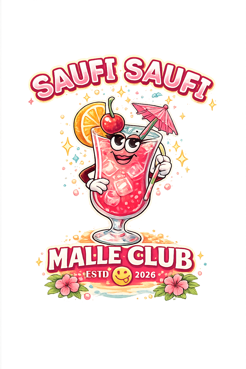 SAUFI SAUFI – MALLE CLUB 2026 Shirt - Girls Edition | Mallorca Party Shirt mit Backprint