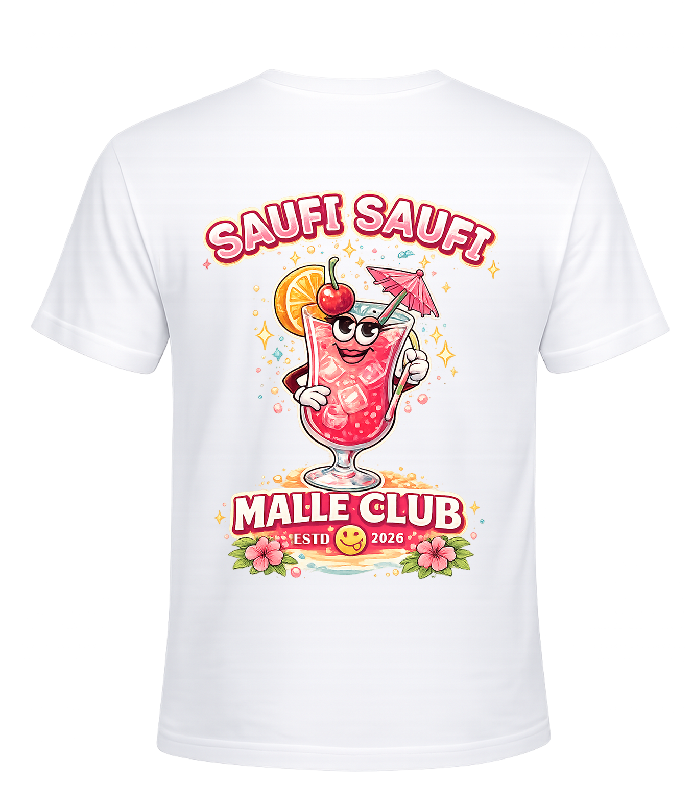 SAUFI SAUFI – MALLE CLUB 2026 Shirt - Girls Edition | Mallorca Party Shirt mit Backprint