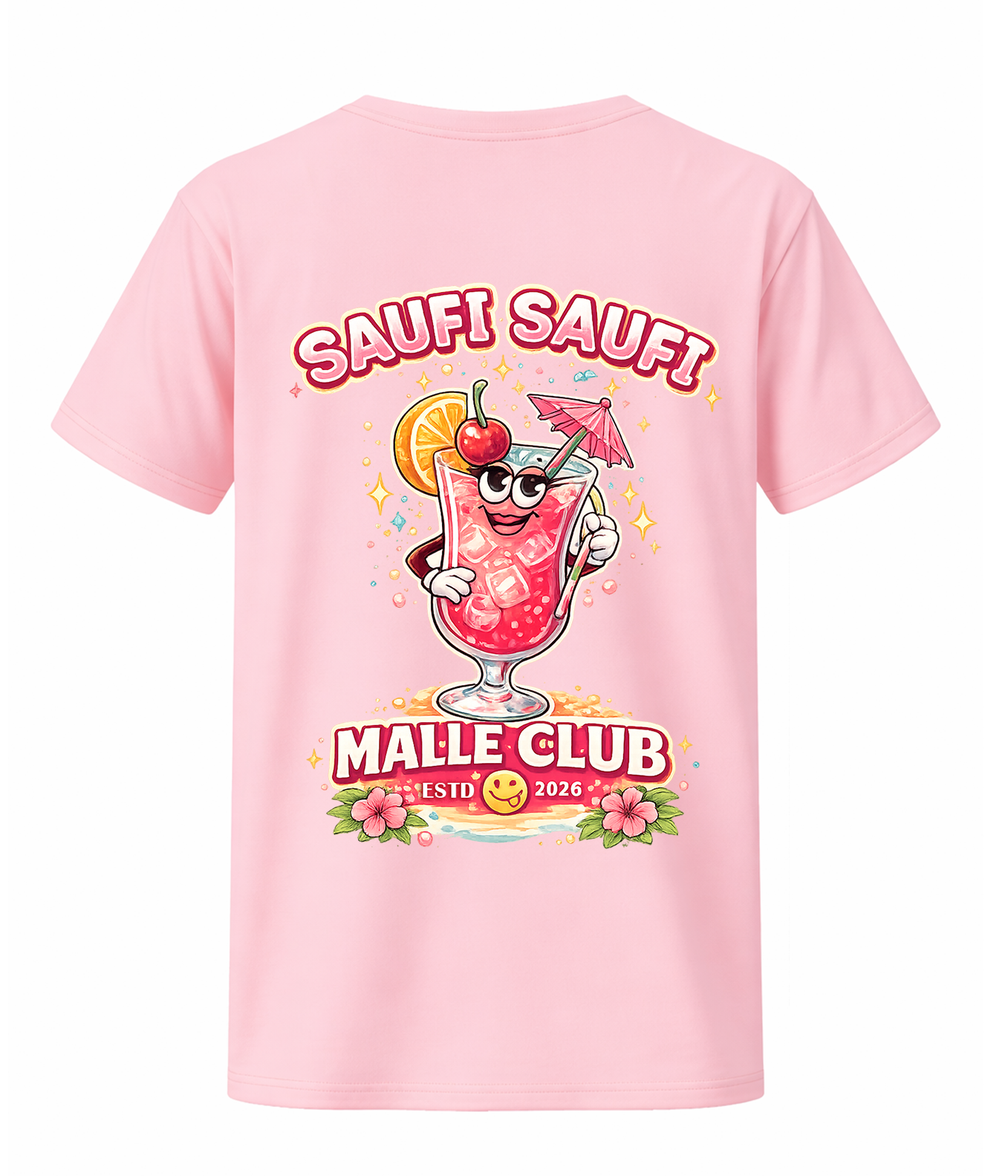 SAUFI SAUFI – MALLE CLUB 2026 Shirt - Girls Edition | Mallorca Party Shirt mit Backprint