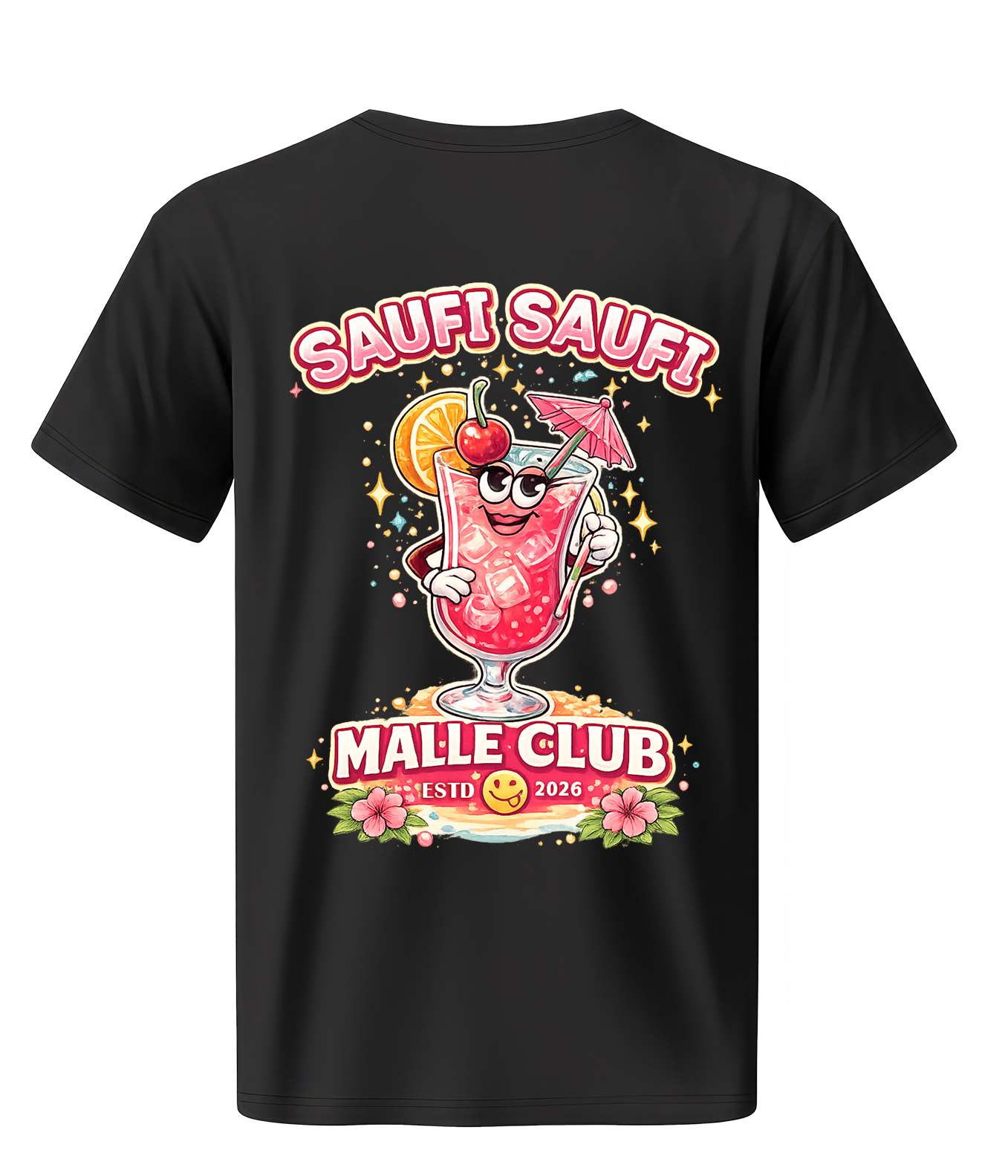 SAUFI SAUFI – MALLE CLUB 2026 Shirt - Girls Edition | Mallorca Party Shirt mit Backprint