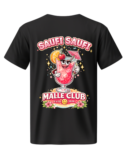 SAUFI SAUFI – MALLE CLUB 2026 Shirt - Girls Edition | Mallorca Party Shirt mit Backprint