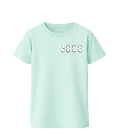 Un Deux Trois Lapin Shirt – Süßes Oster T-Shirt mit Hasen | Französisches Design | KoalaPrint
